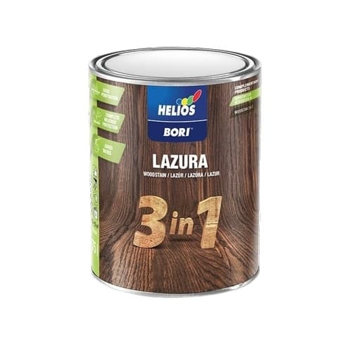 Лазура 3в1 Helios Bori №3 тик 2,5л