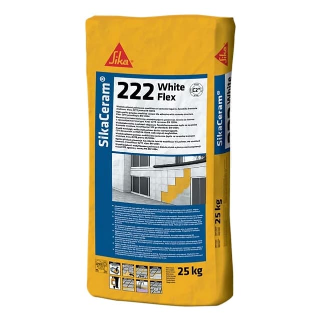 Гъвкаво лепило Sika Ceram 222 бяло 25кг