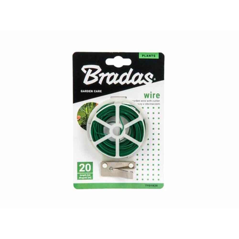 Градинска тел с резец и PVC покритие Bradas 20м