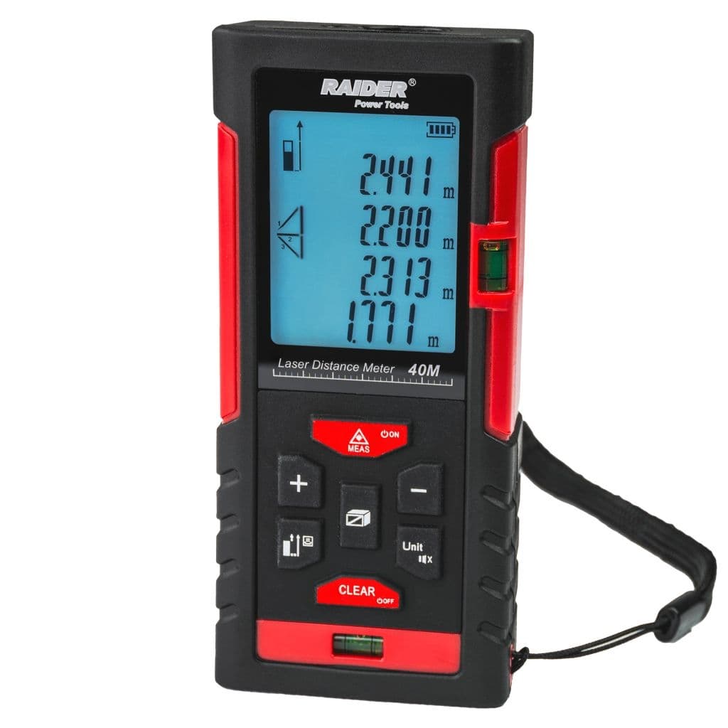 Лазерна ролетка Raider Pro RD-LDM01 LCD Pythagoras 40м