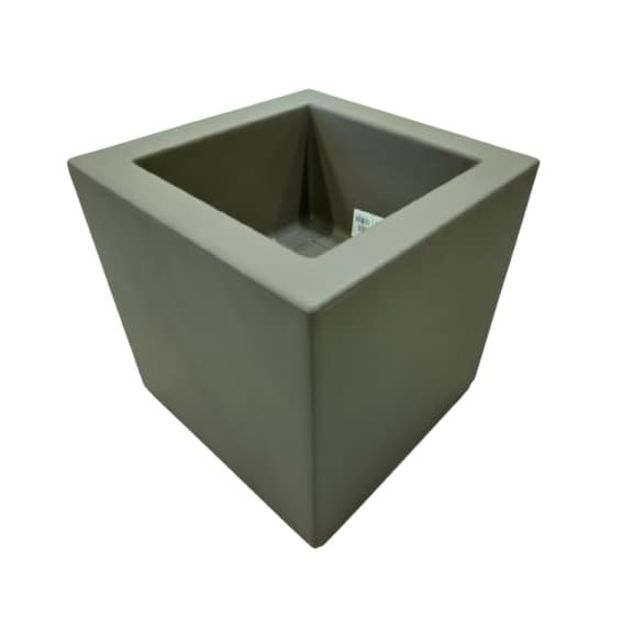 Кашпа Cube 45x45x46см гълъбово сиво