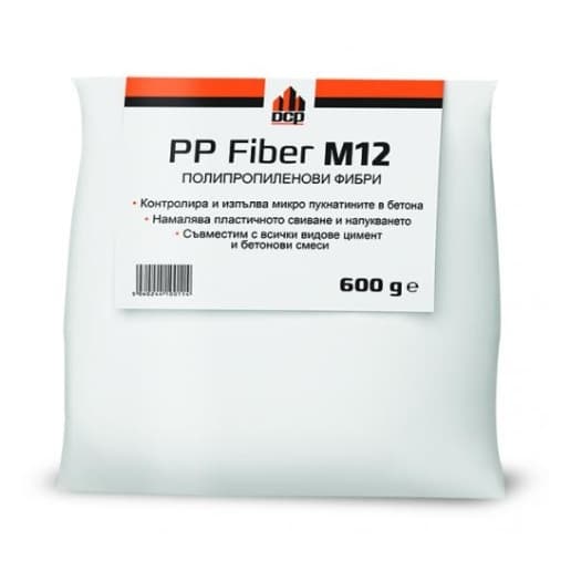 Полипропиленови фибри за бетонови настилки и замазки DCP PP Fiber M12 / 0,6кг