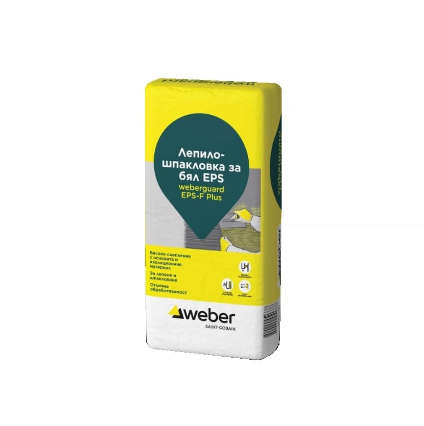 Лепило-шпакловка за бял EPS Weberguard EPS-F Plus 25кг