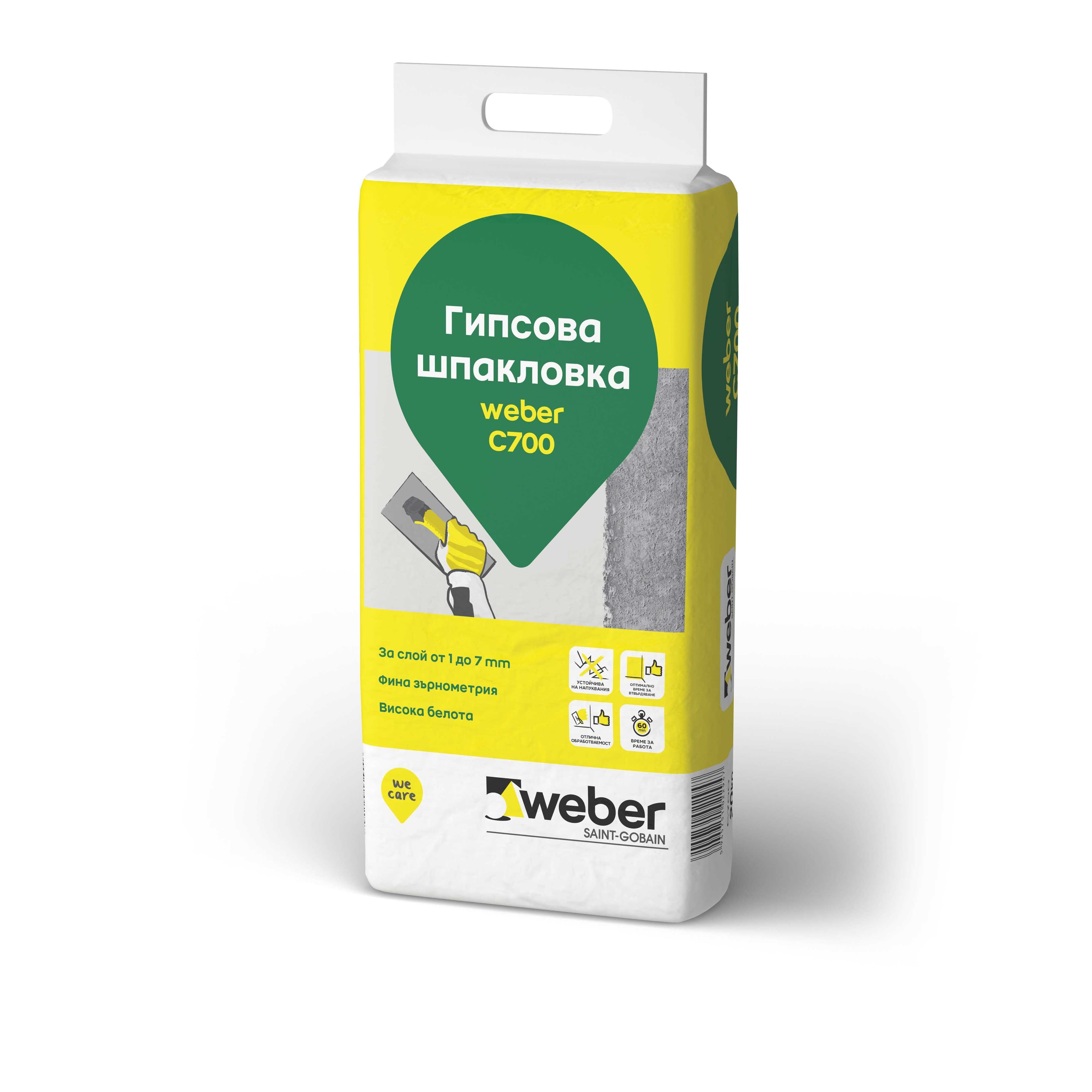 Гипсова шпакловка Weber SG С700 25кг