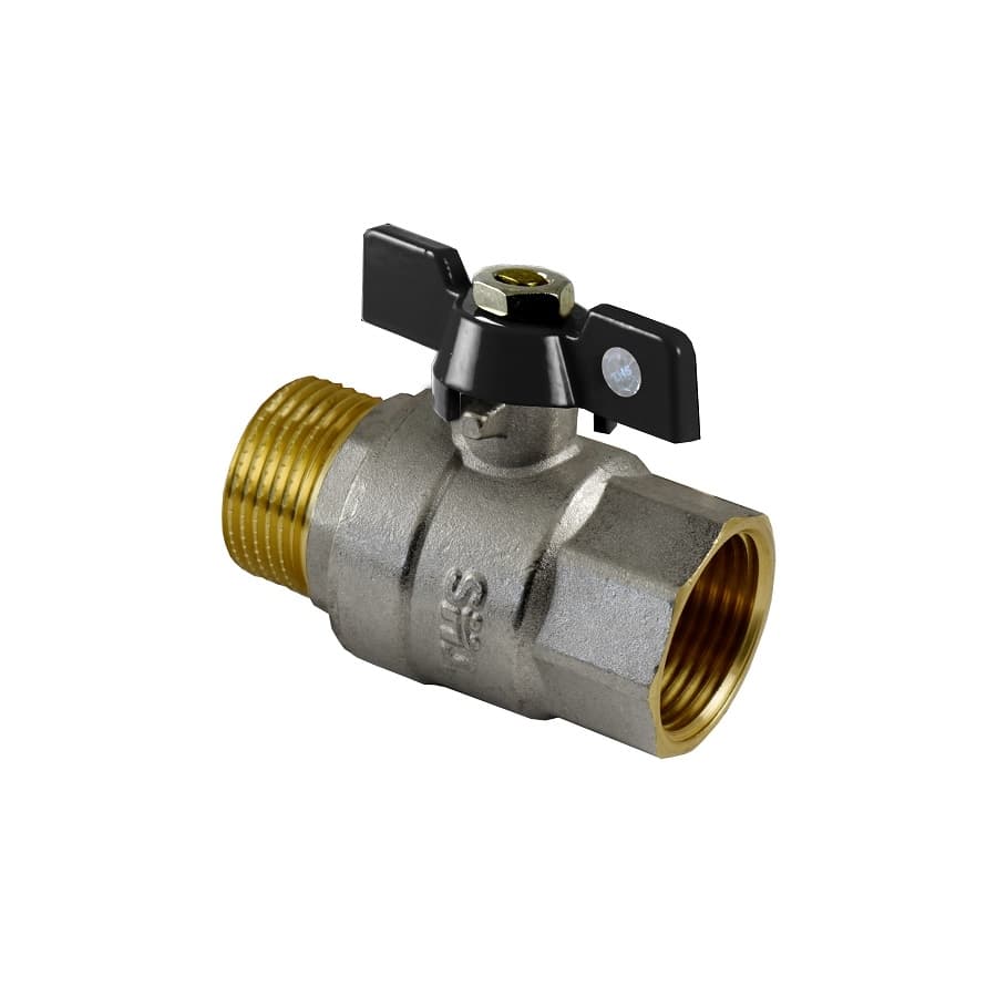 Сферичен кран Т-ръкохватка THS Thermostyle PN40 пълен отвор 1/2'' МЖ