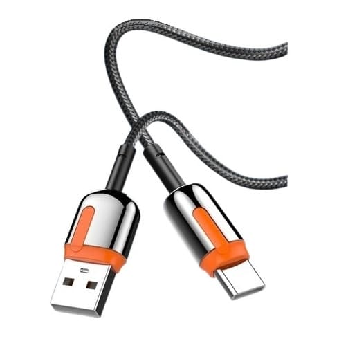 Кабел за зареждане и данни LS592 USB-A / Type-C 2,4А сив 2 м