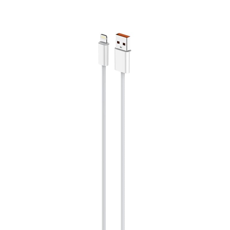 Кабел за зареждане и данни LS892 USB-A към lighting 25W бял 2 м