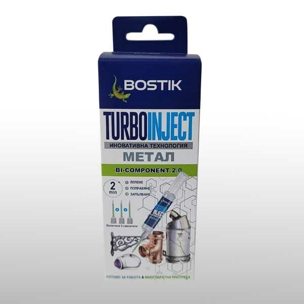 Цианоакрилатно двукомпонентно лепило Bostik Turbo Inject метал 10г