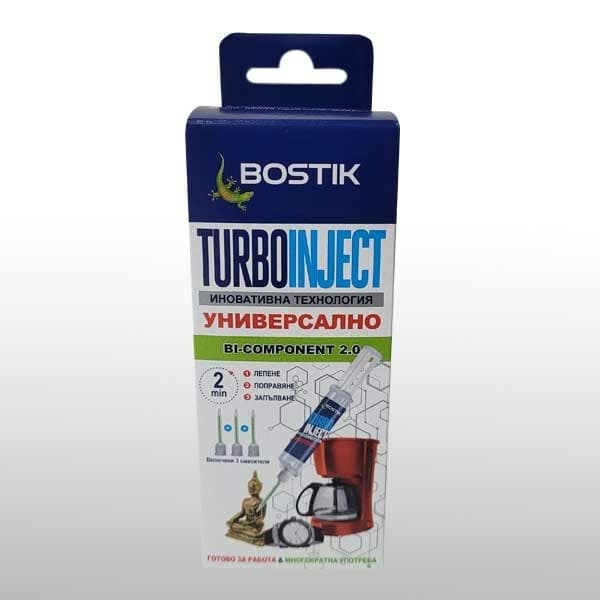 Цианоакрилатно двукомпонентно лепило Bostik Turbo Inject универсално 10г