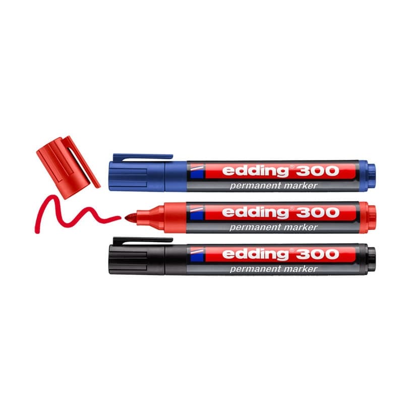 Комплект маркери Edding 300 / 3 цвята
