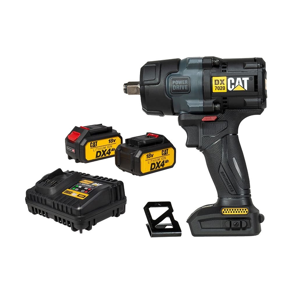 Акумулаторен гайковерт CAT DX7020 18V 700Nm с две батери 4Ah и зарядно