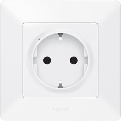Контакт шуко с рамка Legrand Smart Valena Life 16A бял