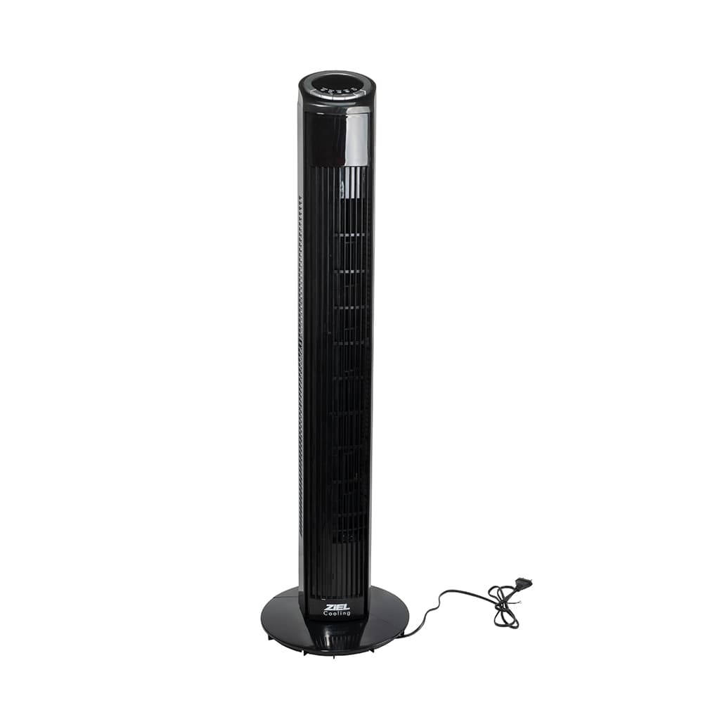 Вентилатор кула с дистанционно Ziel Cooling TS-3612R черен 91см 60W