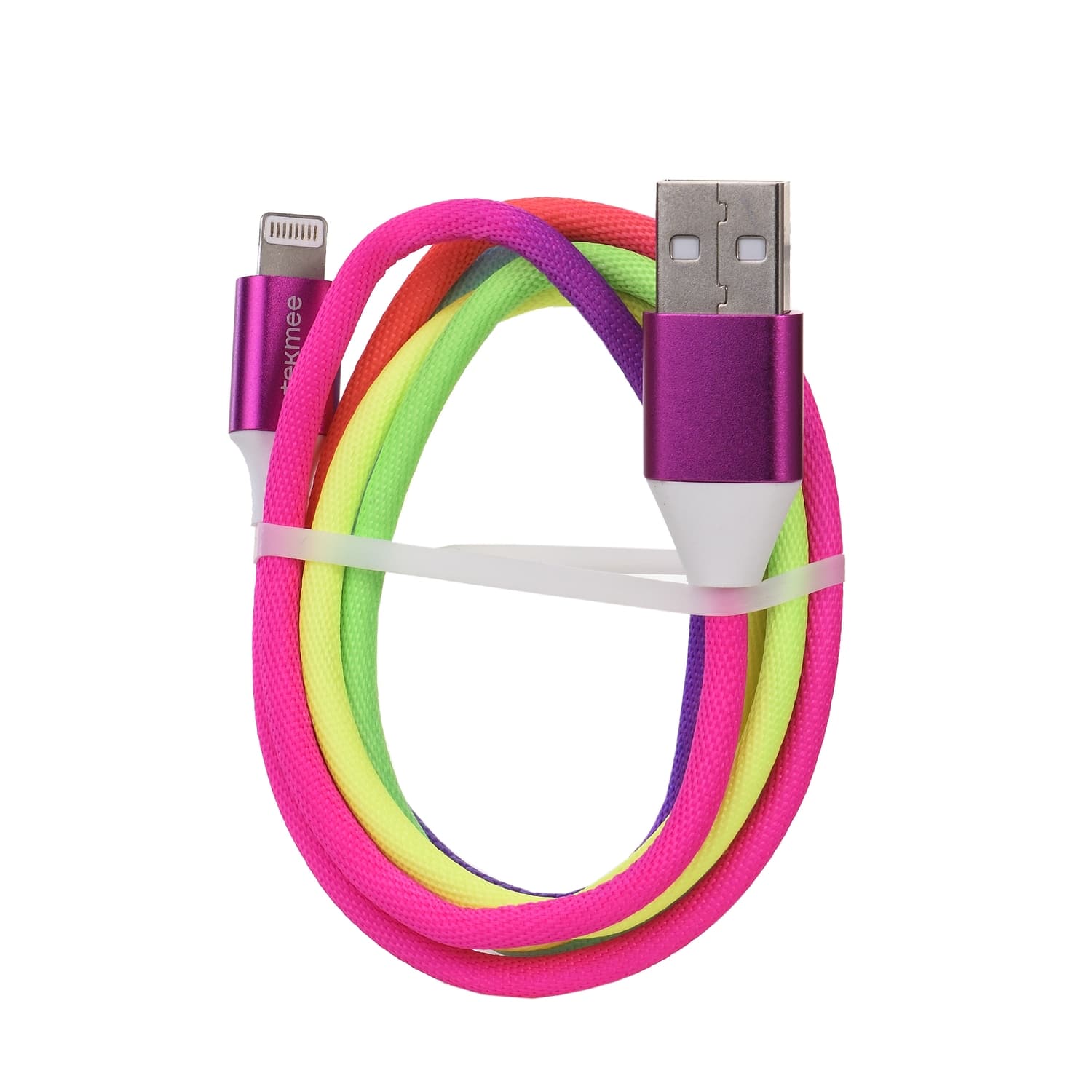 Кабел USB/Lighting 2А Tekmee плетен 1м