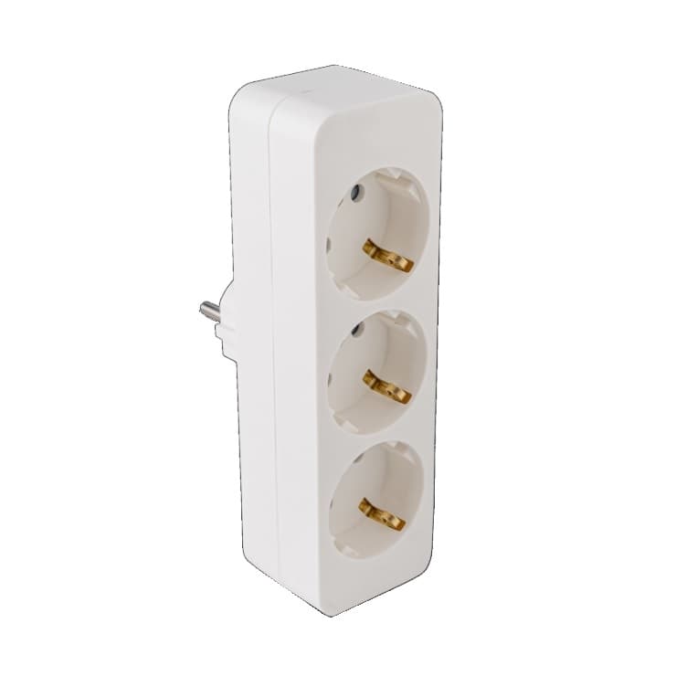 Разклонител с три гнезда 3600W бял