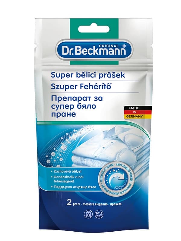 Пауч препарат за супер бяло пране Dr.Beckmann 80г