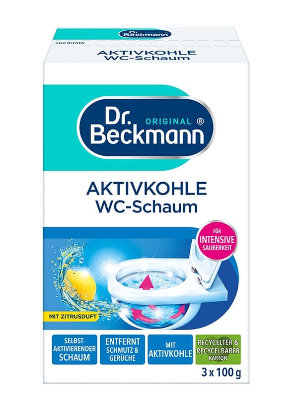 Препарат за тоалетна с активен карбон Dr.Beckmann 3х100г