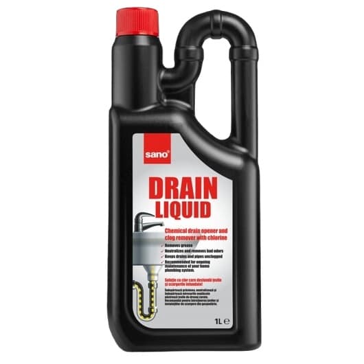 Течен препарат за отпушване на канали Sano Drain 1л