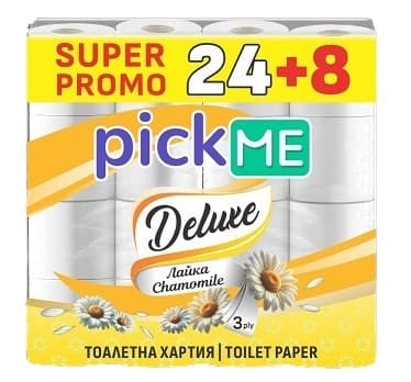 Тоалетна хартия PickMe Лайка 24+8 броя