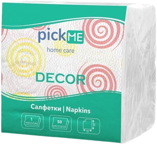 Салфетки PickMe 33х33см 50 броя