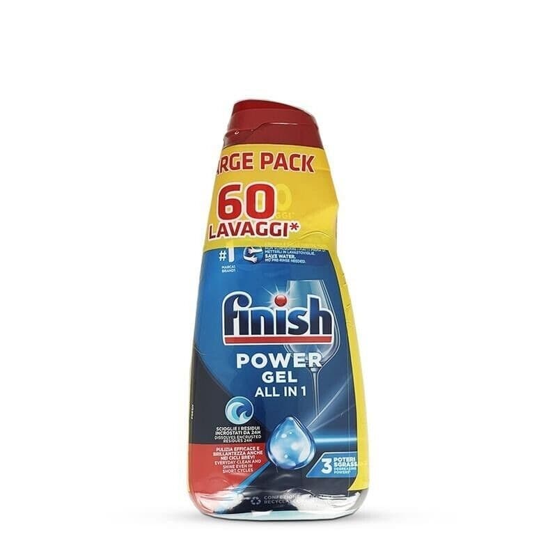 Гел за съдомиялна Finish All in One Fresh 2х600 мл