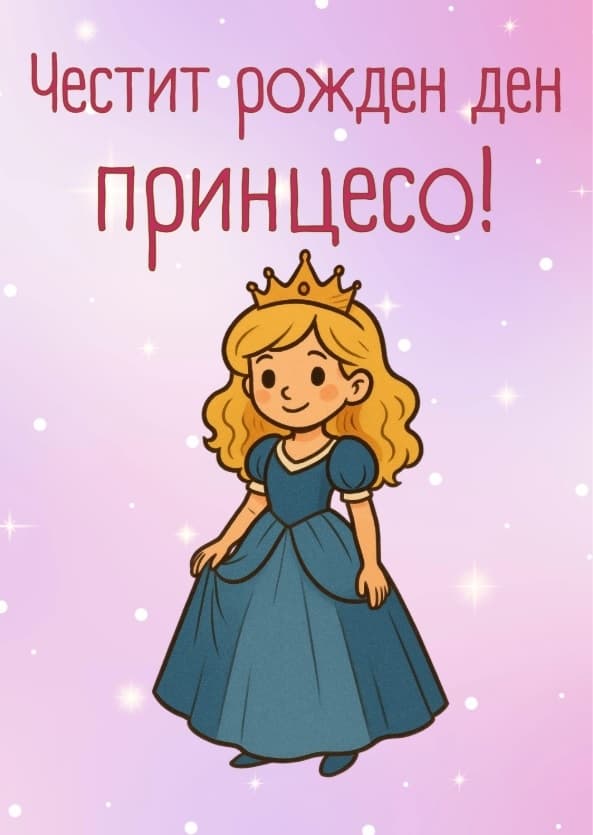 Картичка Честит рожден ден принцесо