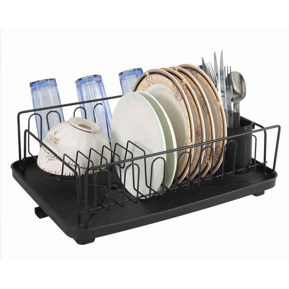 Сушилник за съдове Ziel Home Living черен 43x32x14см