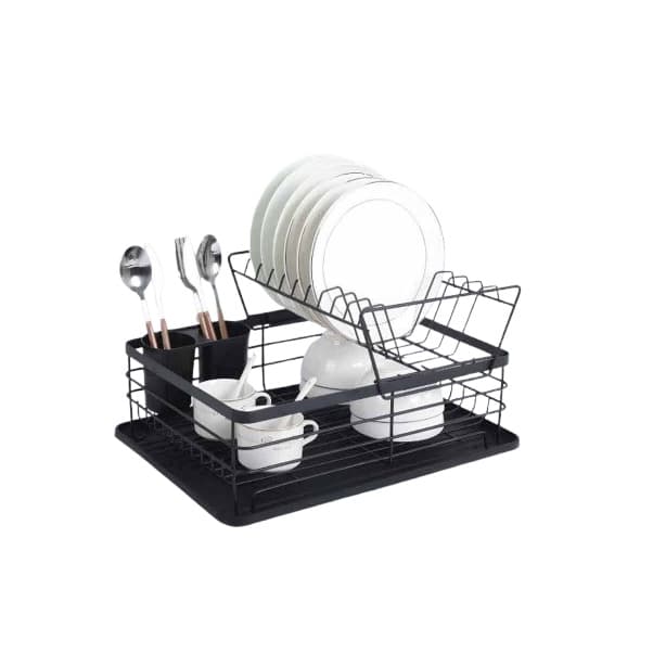 Сушилник за съдове 2 нива Ziel Home Living черен 43x32x22см