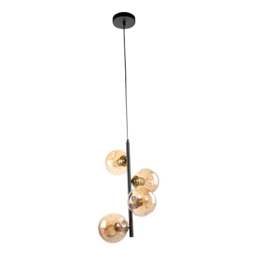 Осветително тяло Ziel Lighting SE-P3047/4 Е27 черно / кехлибар 4х60W