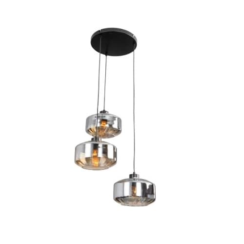 Осветително тяло Ziel Lighting SE-P3055/3 E27 черно / хром 3x60W