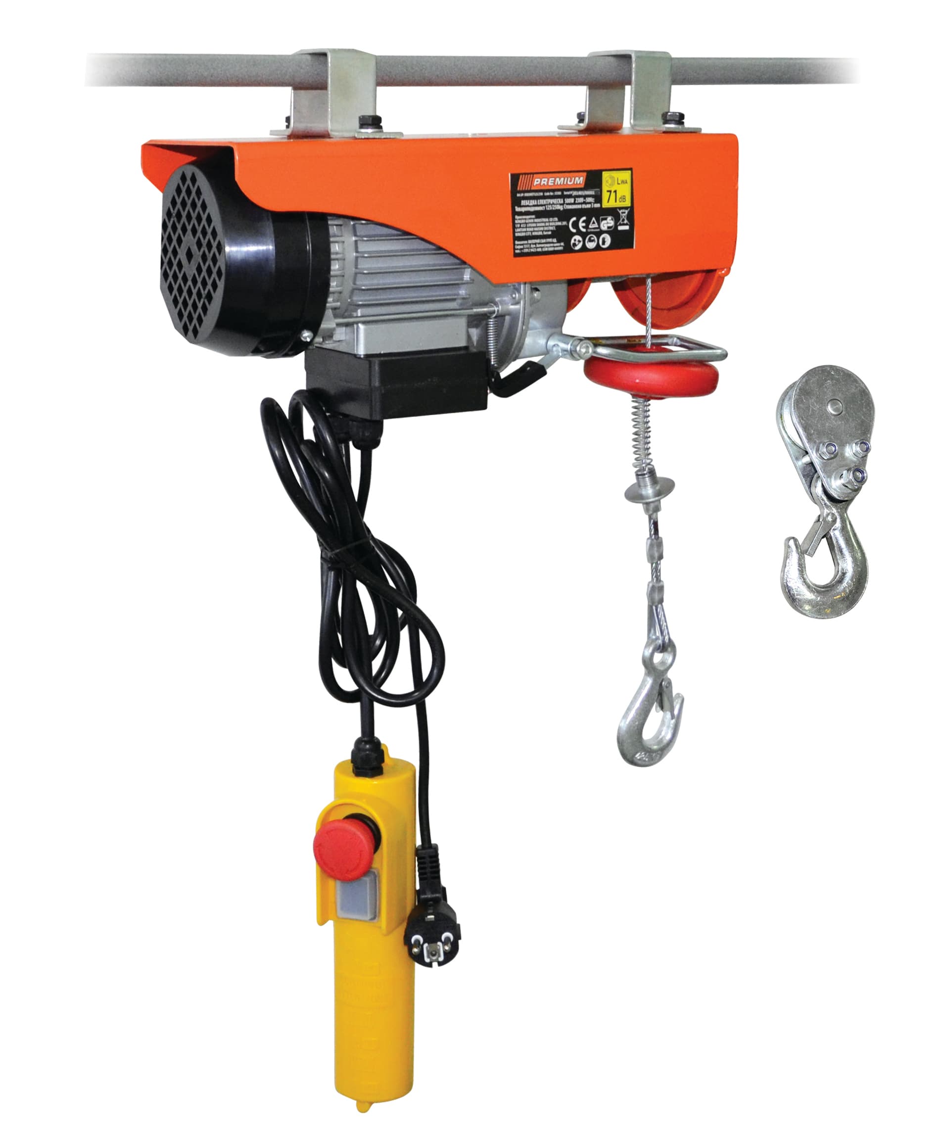 Лебедка ел. 550w 125/250kg premi