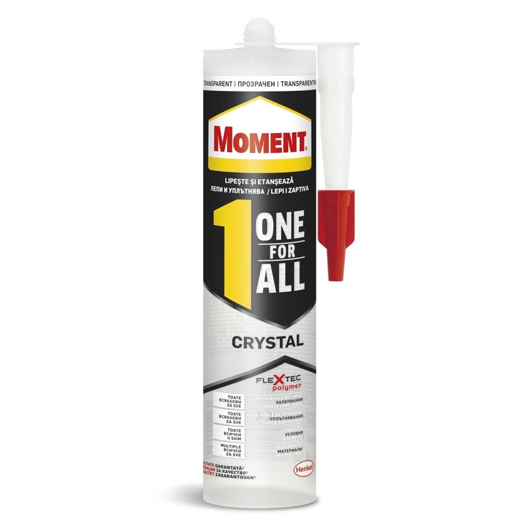 Монтажно прозрачно лепило Moment OneForAll Flextec 290г