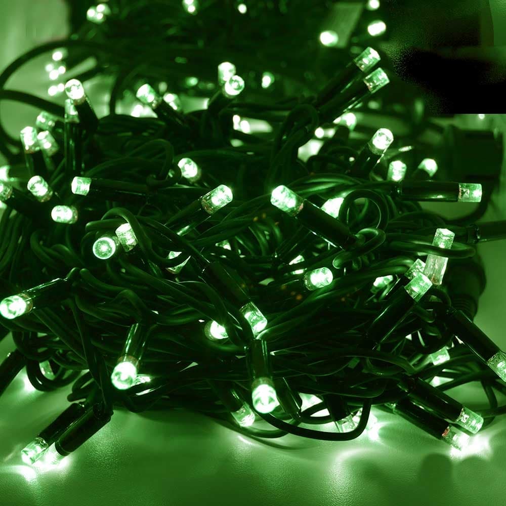 Гирлянд 100 зелени LED лампички IP44 10м