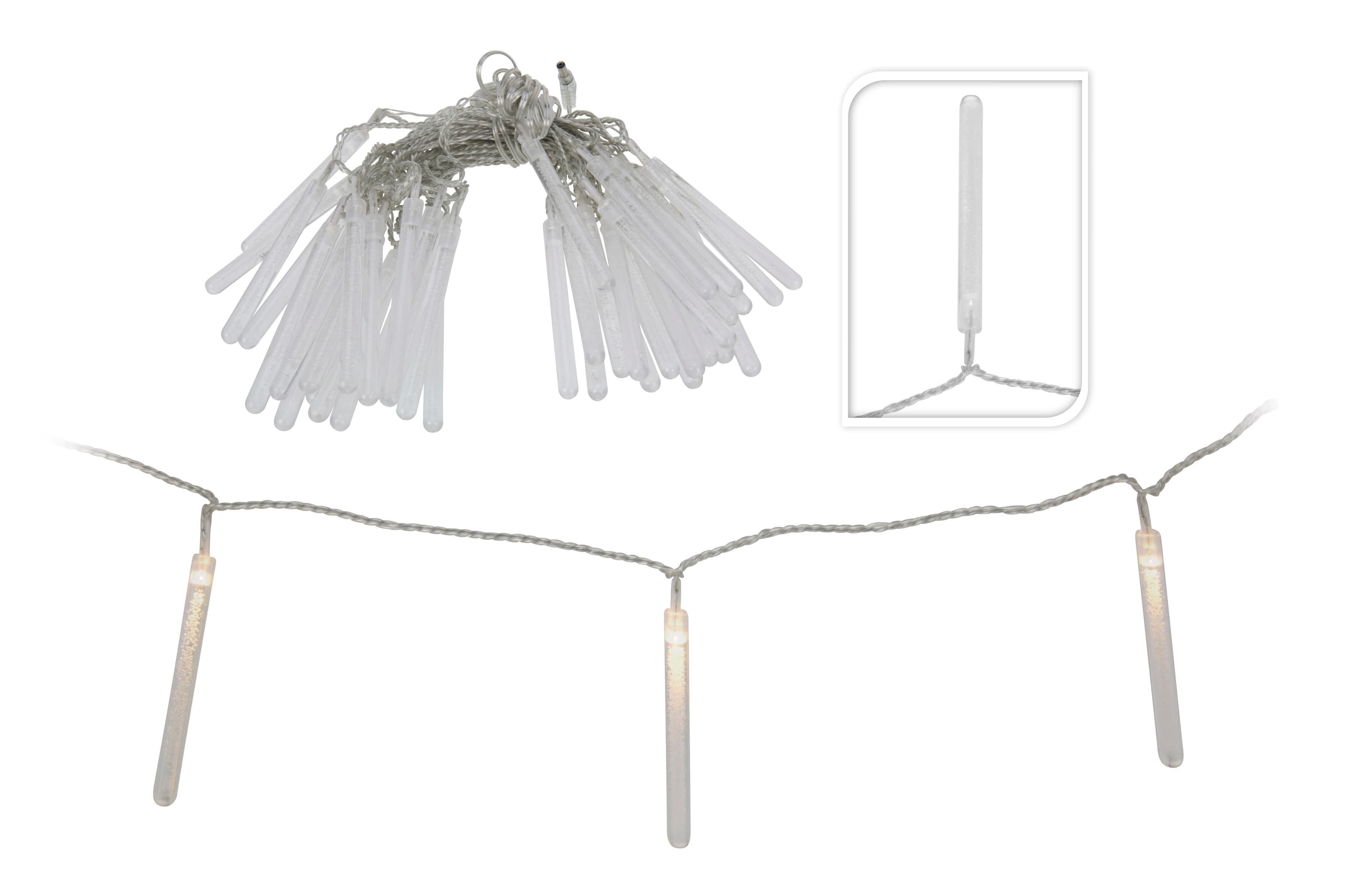 Коледни светещи ледени висулки XX8785100 / 40 LED топла светлина IP20 1100см