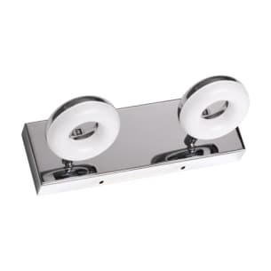 LED осв. тяло за баня, 2x5W, 4200K, IP44  за стена хром