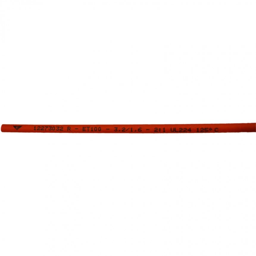 Термосвиваем шлаух Elematic ET100 12273032R червен ø3.2/1.6мм 1м