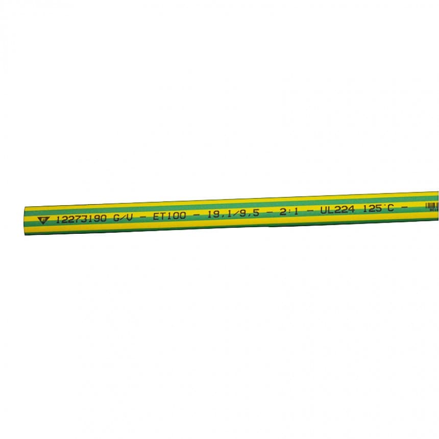 Термосвиваем шлаух Elematic ET100 12273190G/V жълтозелен ø19.1/9.5мм 1м