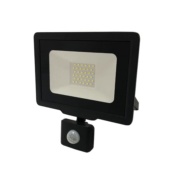 LED прожектор със сензор Optonica черен 30W IP65 6000K