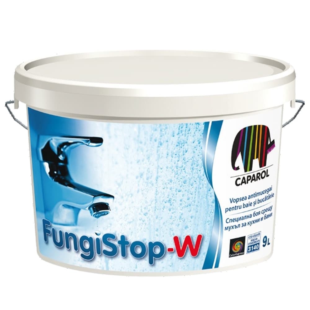 Латекс за влажни помещения FungiStop W  9.5л + Грунд 2,5л бял