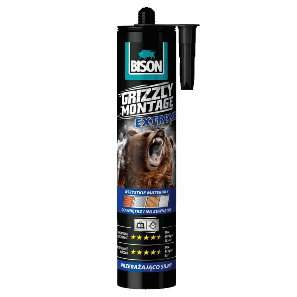 Монтажно лепило Bison Гризли Монтаж Екстрийм 435г картуш