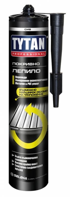 Монтажно лепило за покриви Tytan Professional / сиво 310мл 