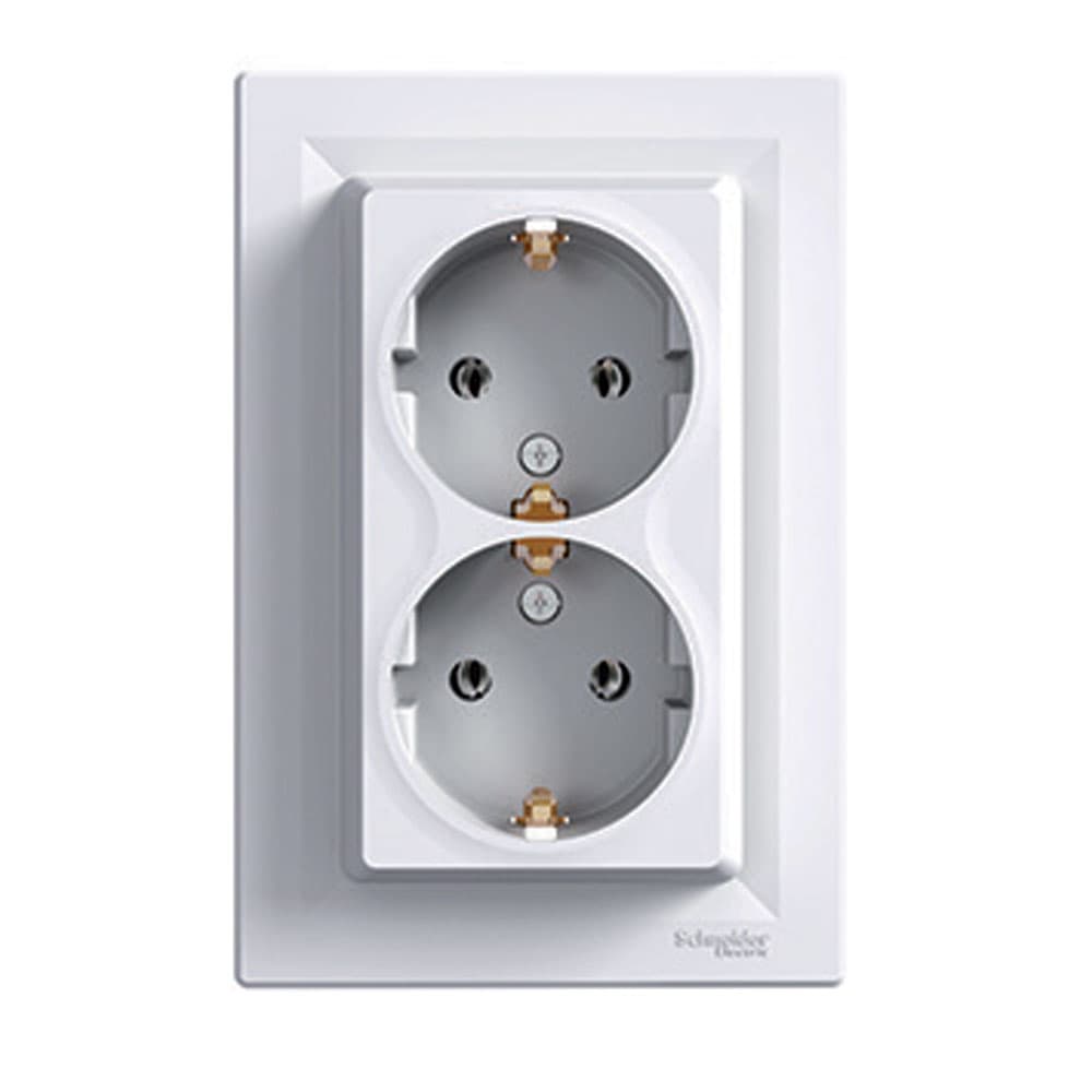 Двоен контакт Schneider Asfora EPH9900121 бял          