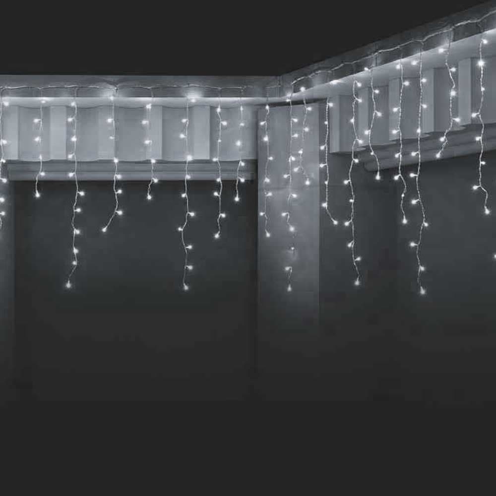 Коледни висулки 200 бели 5мм LED лампички IP20 3.5х0.8м