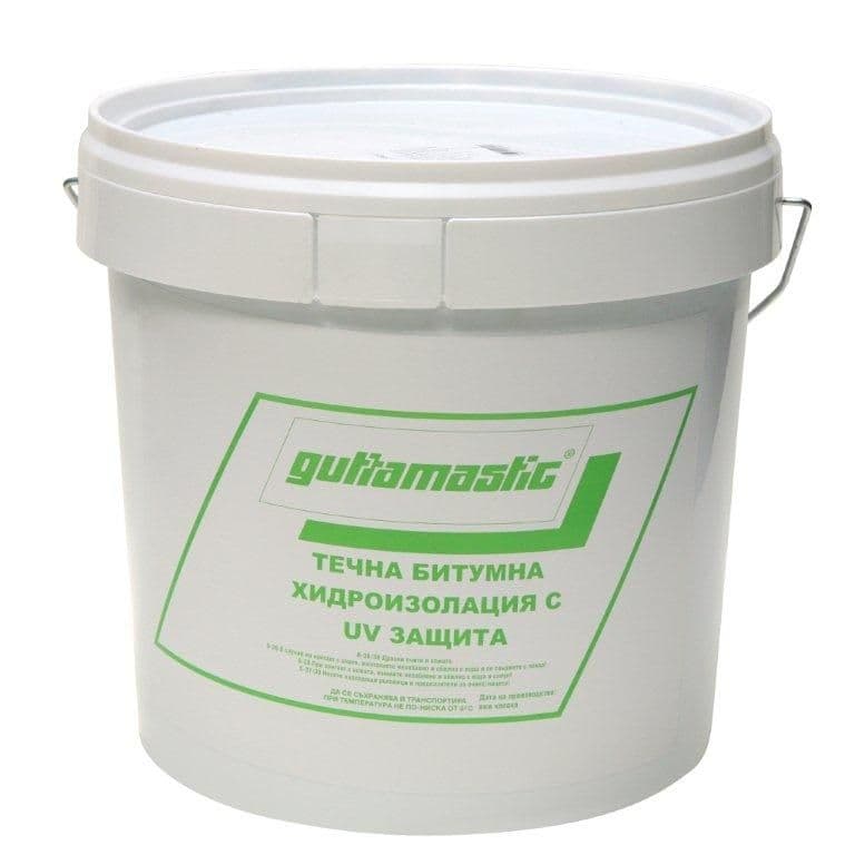 Течна хидроизолация на битумна основа с UV защита GUTTAMASTIC COLOR 5кг. Сив цвя