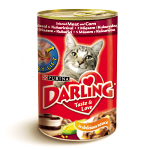 Консерва за котки DARLING с месо и царевица 400 гр.