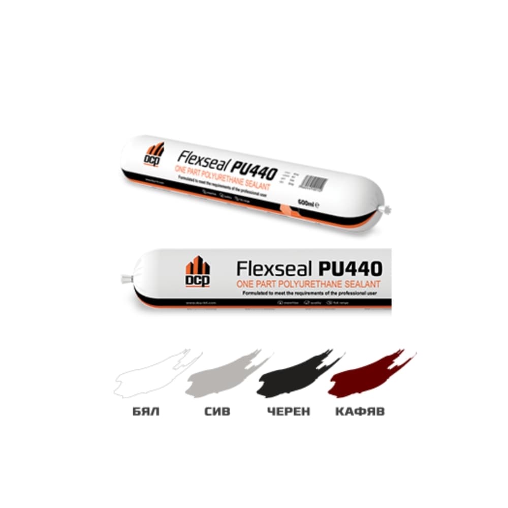 Полиуретанов уплътнител и лепило DCP Flexseal PU440 черен 600мл
