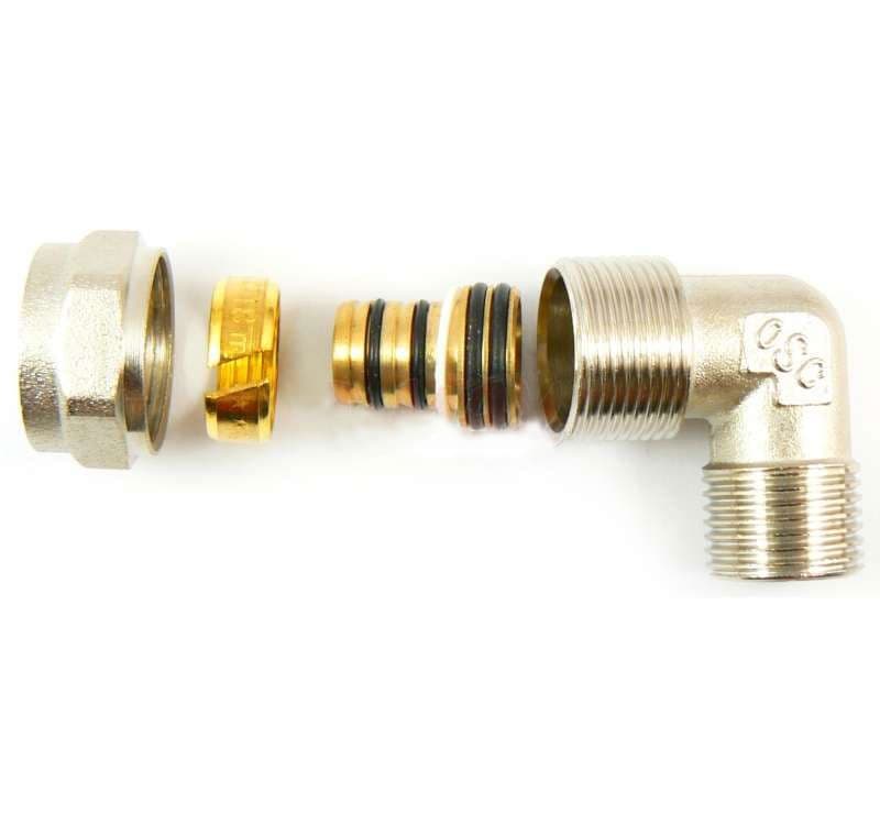 Адаптор THS Thermostyle ъглов Ф16 х1/2" М
