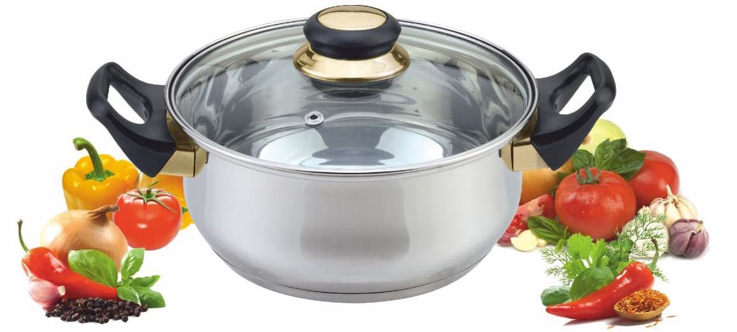 Тенджера  със стъклен капак Maibach ø240 / 4.8 л