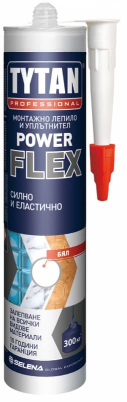 Монтажно лепило Tytan Power Flex MS полимер / прозрачен 290мл