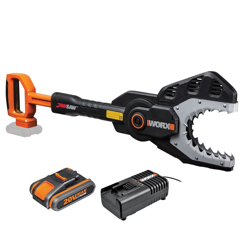 Клонотрошач акумулаторен WORX WG329E.9 в комплект с батерия и зарядно